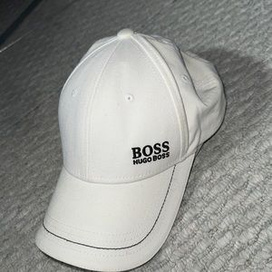 Used white Hugo Boss cap
